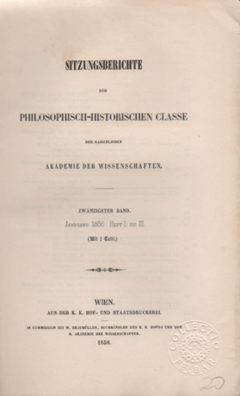 Dümmler Ernst: Über die älteste Geschichte der Slawen in Dalmatien. (549 - 928.)